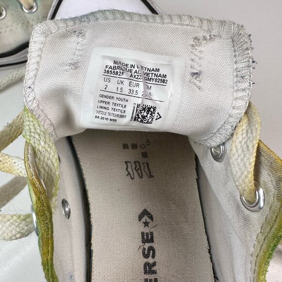 Converse All Star Chuck Taylor Youth Size 2 Multi Tie Dye Canvas Sneaker Shoes - Picture 5 of 8